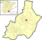 Расположение муниципалитета Лихар на карте провинции