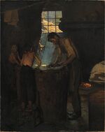 P S Krøyer 1880 - Italienske landsbyhattemagere.jpg