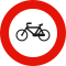 Entrada prohibida a bicicletas