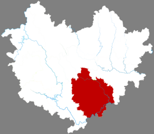 Дуань-Яоский автономный уезд на карте