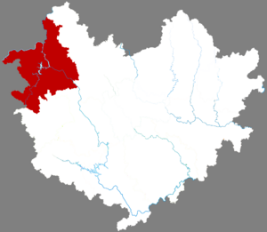 Тяньэ на карте