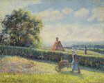 Camille Pissarro - Femme poussant une brouette, Eragny (PD 875).jpg