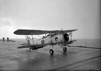 Fairey Swordfish taking off from HMS Tracker 1943.jpg