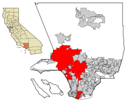 LA County Incorporated Areas Los Angeles highlighted.svg