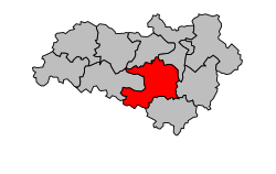 Кантон на карте департамента Шаранта