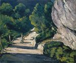 Paul Cézanne - Landscape. Road with Trees in Rocky Mountains - Google Art Project.jpg