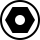 Screw Head - Hex Socket Tamperproof.svg