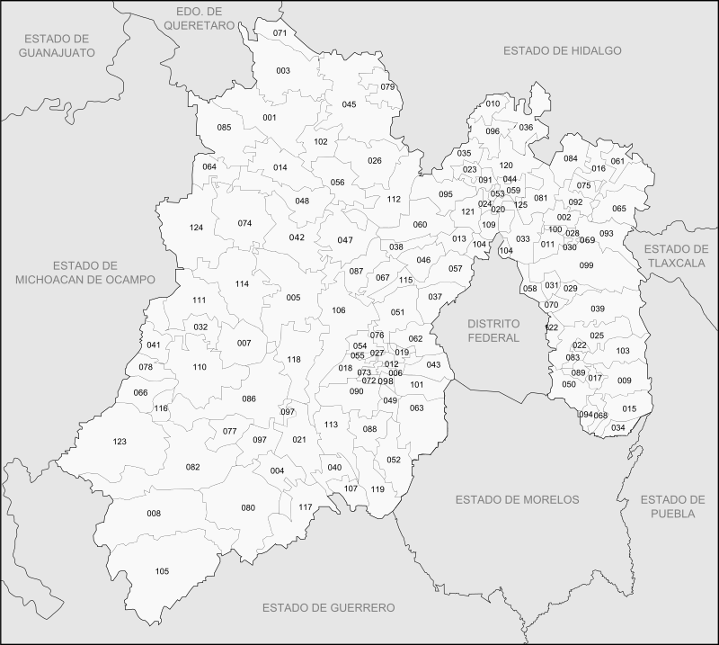 Municipios de Estado de México.svg