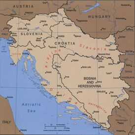 Outline map of Slovenia, Croatia, and Bosnia and Hercegovina (cropped).jpg