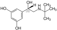 (S)-Terbutalin Structural Formula V1.svg