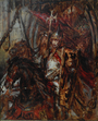 Henry II the Pious departing from Legnica, sketch by Jan Matejko 1866.png