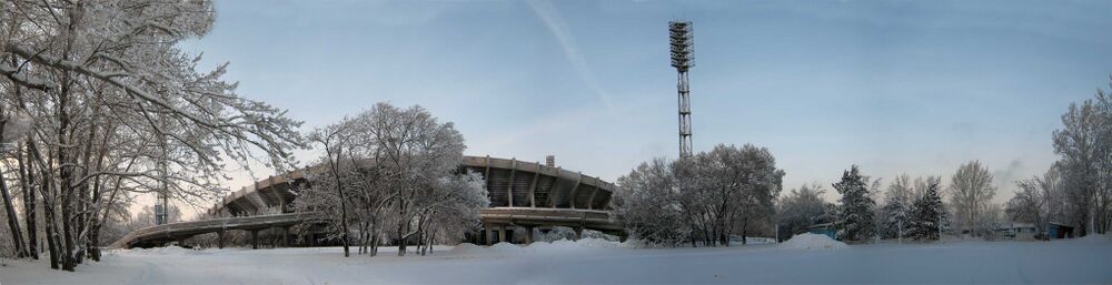 Центральный стадион зимой