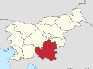 Регион Юго-Восточная Словения на карте