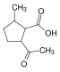 2-(1-oxoethyl)-5-methylcyclopentanecarboxylic acid.svg