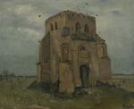 De oude kerktoren te Nuenen (`Het boerenkerkhof') - s0002V1962 - Van Gogh Museum.jpg
