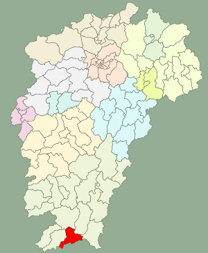 Диннань на карте