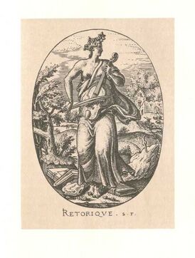 Аллегория риторики гравюра Э. Делона, XVI в.