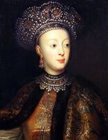 Второй из парных портретов юной Царевны Софьи Алексеевны 1682 года находящийся в резиденции прусских курфюстов в Шарлотенбурге.jpg