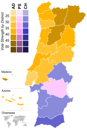 2025 Portuguese legislative election - Vote Strength.svg