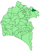 Расположение муниципалитета Кала на карте провинции