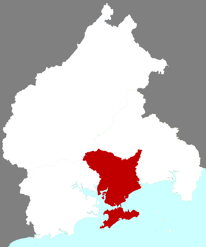 Цзянчэн на карте