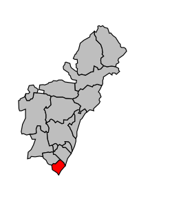 Кантон на карте департамента Альпы Верхнего Прованса