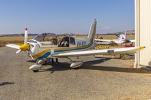 RAAF Richmond Flying Club (VH-NZL) Zlín Z.242L on display at the 2021 Wagga City Aero Club open day.jpg
