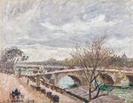 Camille Pissarro - Le Pont-Royal, après-midi, temps couvert (PD 1487).jpg