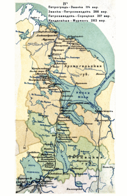 Map of railways in Russia, Murmansk Railway, 1918.gif
