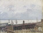 Camille Pissarro - Entrée du port du Havre, temps gris (PD 1522).jpg