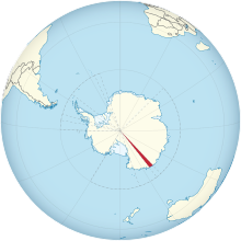 French claims in Antarctica on the globe (Antarctica centered).svg