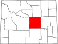 Map of Wyoming highlighting Natrona County.svg