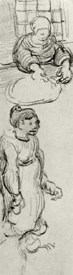 Sheet with a Woman at a Table and a Woman Walking f 1606r jh 1940.jpg