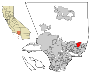 LA County Incorporated Areas Glendora highlighted.svg