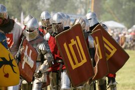 Lithuanian soldiers during the Battle of Žalgiris reconstruction 3.jpg