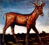 Niko Pirosmani. «Walking Gazelle». 62x55 cm. Oli on oilcloth.jpg