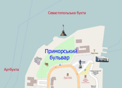 На карте Севастополя