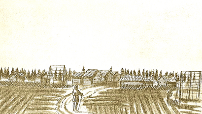Деревня Зайцево (Новгородская обл.). 1660-е гг. Альбом А. Мейерберга