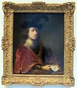 Ferdinand bol, autoritratto dietro un parapetto, 1648.JPG