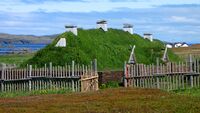 L'Anse aux Meadows, recreated long house.jpg