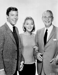Richard Chamberlain Daniela Bianchi Raymond Massey Dr Kildare 1964.JPG