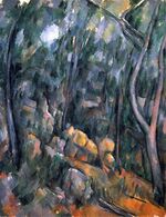 Sous-bois devant les grottes au-dessus du Château Noir, par Paul Cézanne.jpg