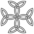 Крест, образованный трикветрами (Крест Каролингов).