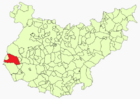 Расположение муниципалитета Алькончель на карте провинции