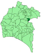Расположение муниципалитета Нерва на карте провинции