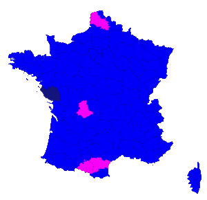 Partis arrivés en tête des élections européennes de 2009 dans chaque département de France métropolitaine.gif