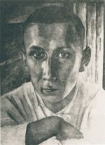 Shura Trofimov by Petrov-Vodkin (1914, destroyed).jpg