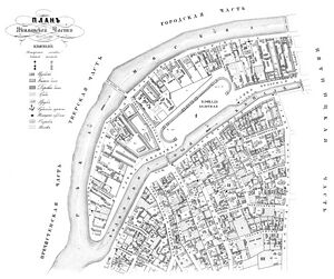 Якиманская часть (северная половина) в атласе Хотева (1852)