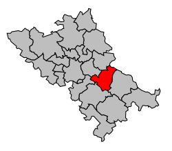 Кантон на карте департамента Верхняя Гаронна