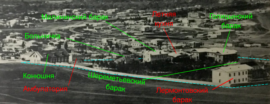 здания Пятигорской колонии Красного Креста на общей фотографии